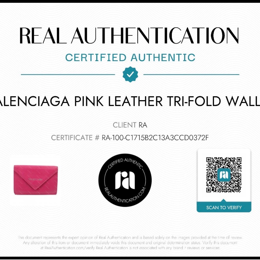 Balenciaga Pink Leather Compact Tri-Fold Wallet – Full Inclusion - Picture 11 of 11